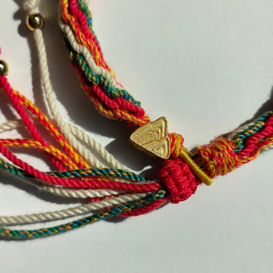 Soleil Nomade – Bracelet tressé multicolore