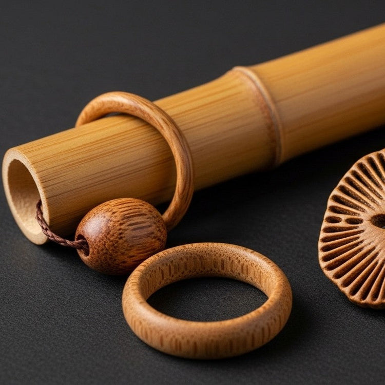 Bracelets en bois L'Atelier Wen : racine de Bodhi, bois d’agar, perles naturelles sculptées à la main, bijoux spirituels et organiques inspirés d’Asie.