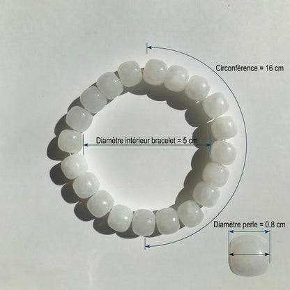 Bracelet Jade Blanc Nuage - L'Atelier Wen