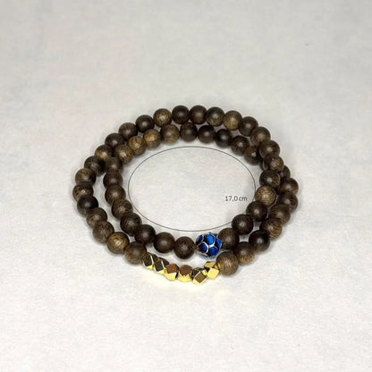 Bracelet en perles de bois naturel - L'Atelier Wen
