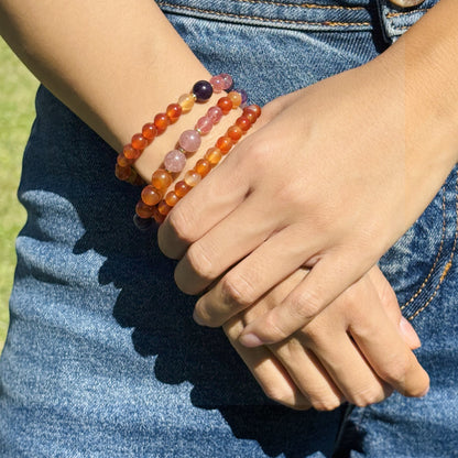 Aube Tangerine – Collier & Bracelets modulables