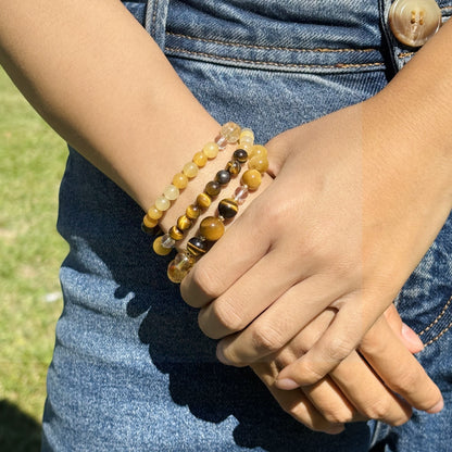 Solstice Doré – Collier & Bracelets modulables